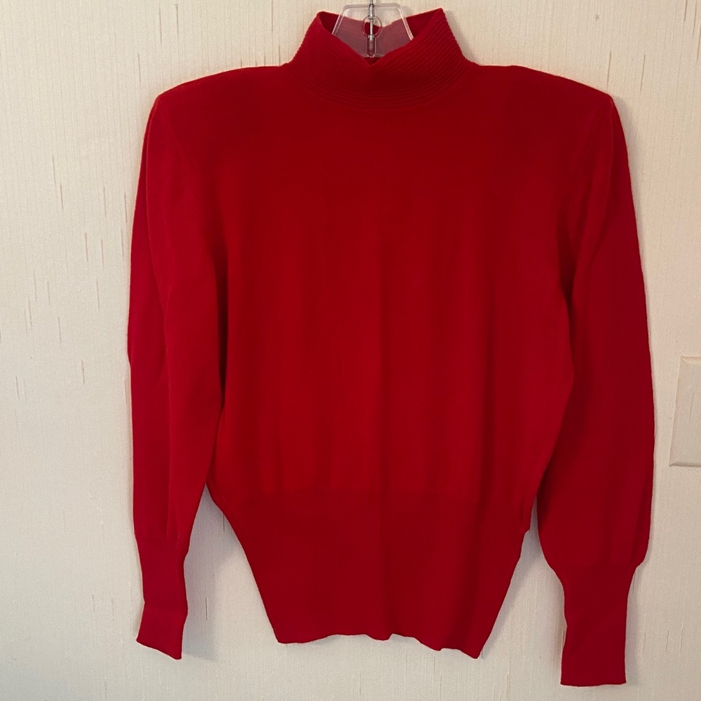 Saks Fifth Avenue Vibrant Red Turtleneck Sweater